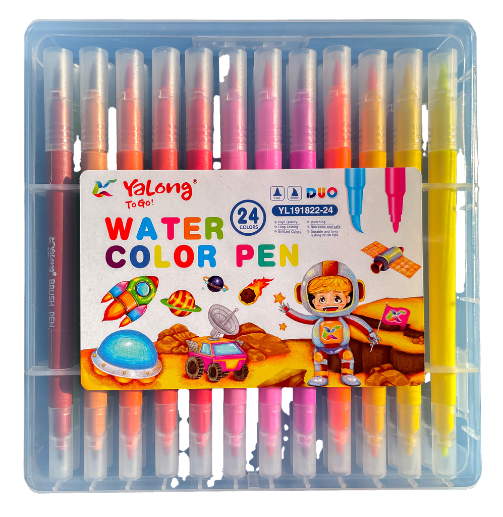 Duo Watercolour Brush Tip Markers (24 Colours)