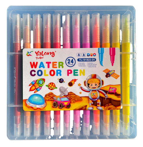 Duo Watercolour Brush Tip Markers (24 Colours)